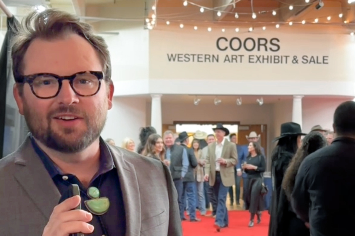 George Irwin at the opening of the Coors Western Art Exhibit & Sale